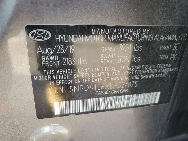 2020 HYUNDAI ELANTRA SEL  