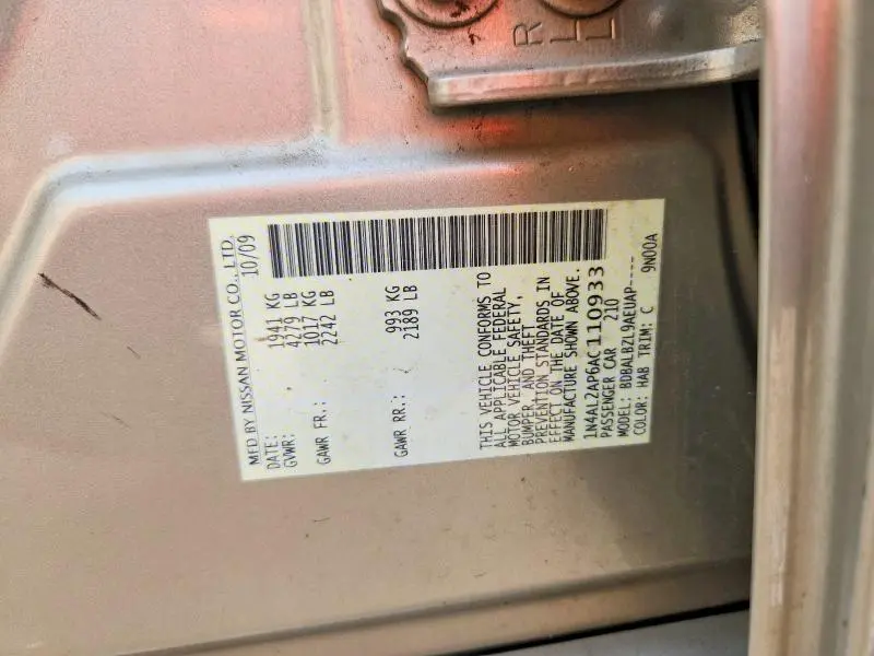 2010 NISSAN ALTIMA BASE/S  