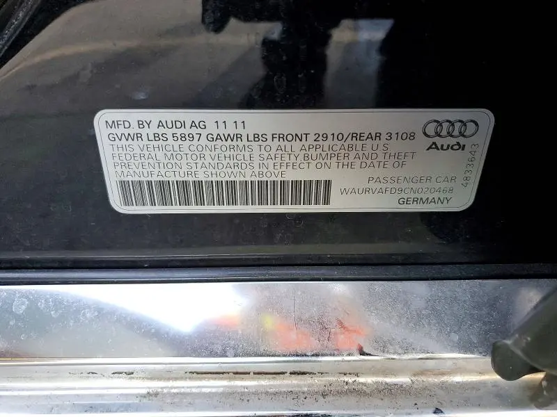 2012 AUDI A8 L QUATTRO  