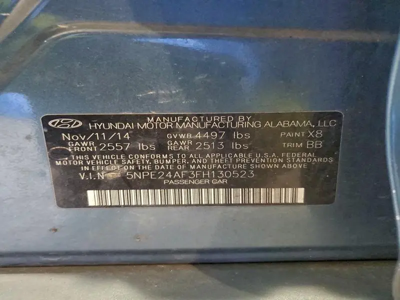 2015 HYUNDAI SONATA SE  