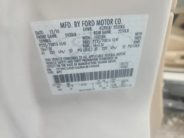 2011 FORD ESCAPE LIMITED  