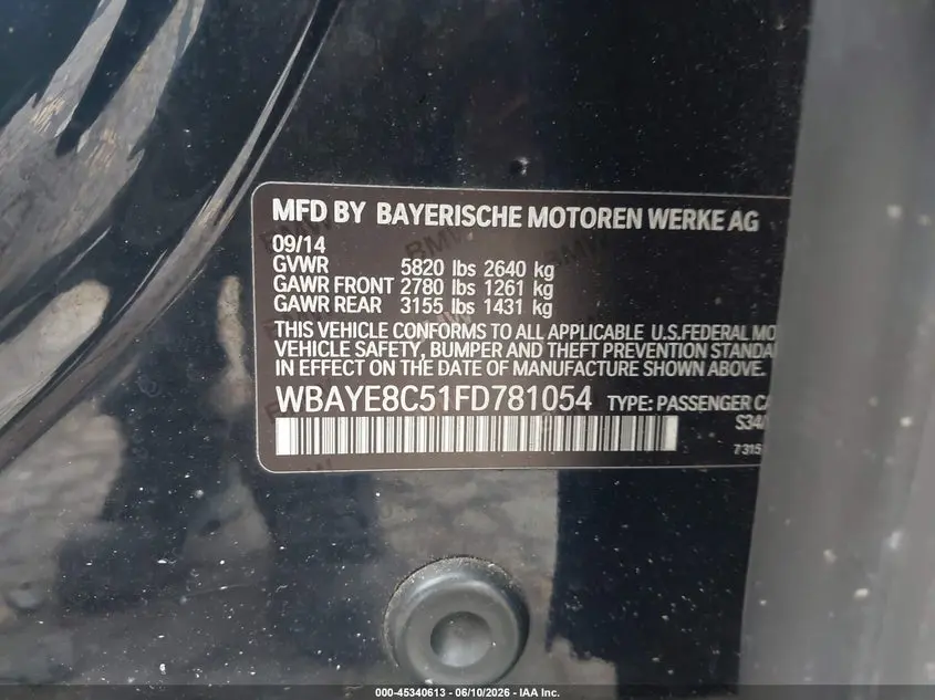 2015 BMW 750LI  