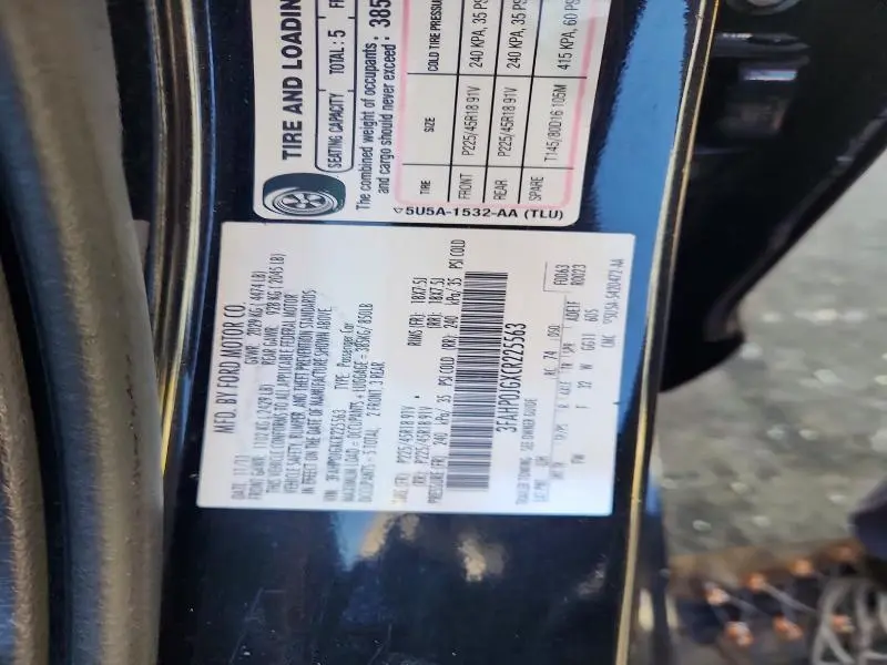 2012 FORD FUSION SEL  