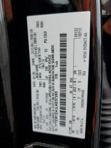 2020 FORD F150 SUPERCREW  