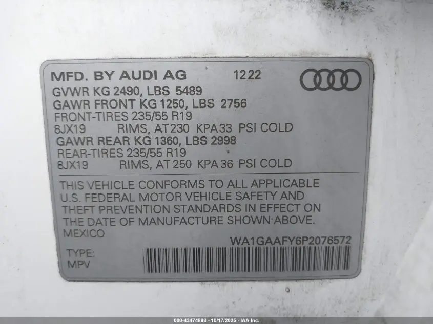 2023 AUDI Q5 PREMIUM 45 TFSI S LINE QUATTRO