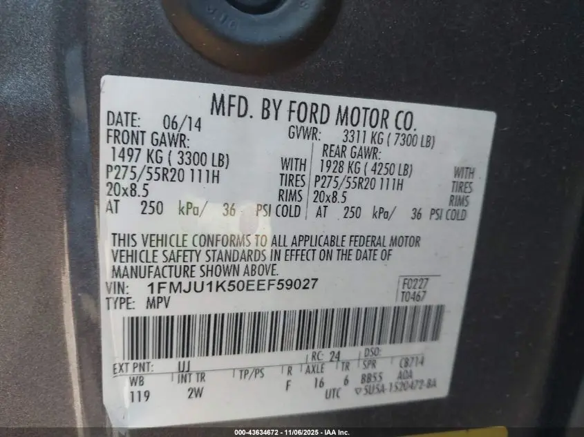 2014 FORD EXPEDITION LIMITED