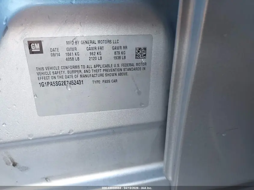 2014 CHEVROLET CRUZE LS AUTO