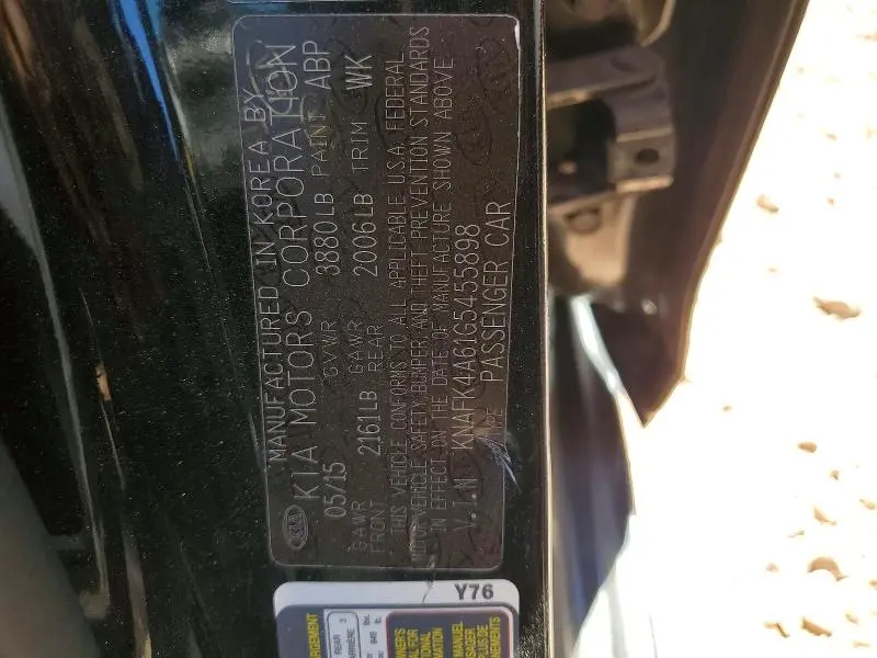 2016 KIA FORTE LX  
