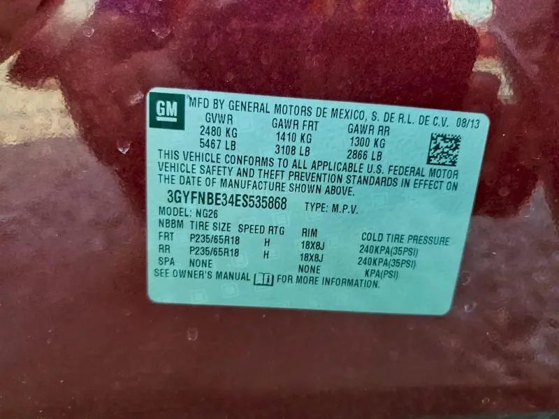 2014 CADILLAC SRX LUXURY COLLECTION  