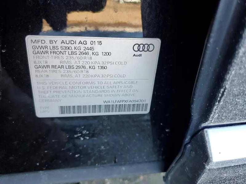 2015 AUDI Q5 PREMIUM PLUS  