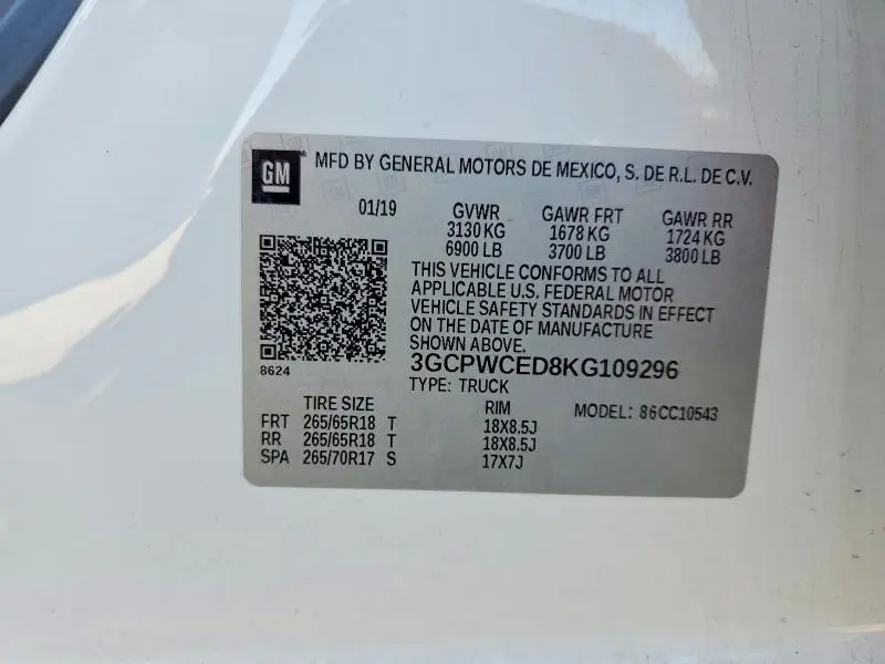 2019 CHEVROLET SILVERADO C1500 LT  