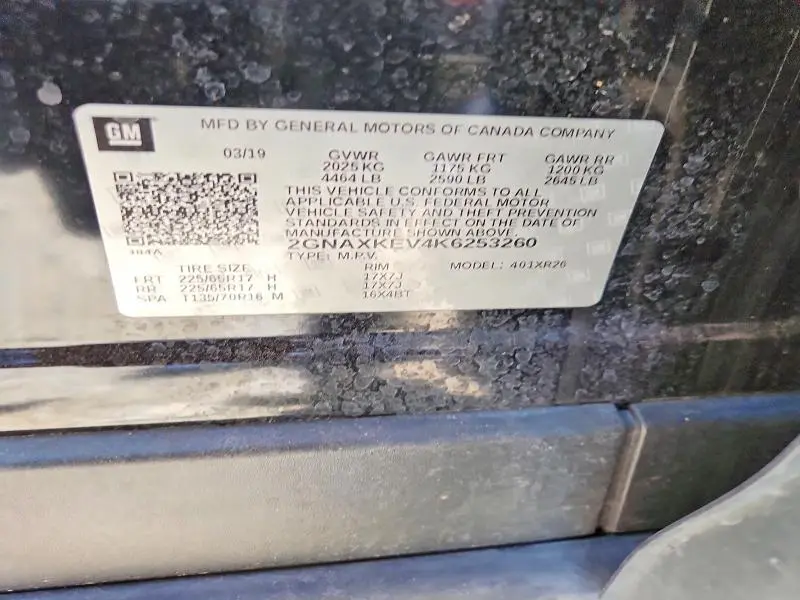 2019 CHEVROLET EQUINOX LT  