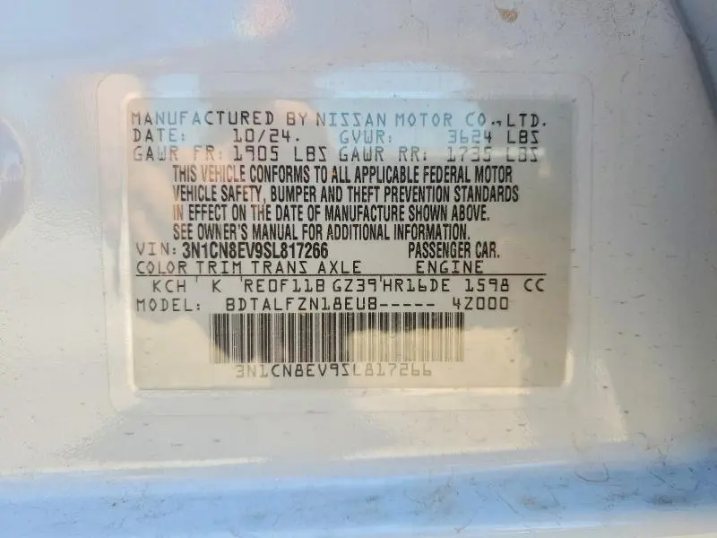 2025 NISSAN VERSA SV  