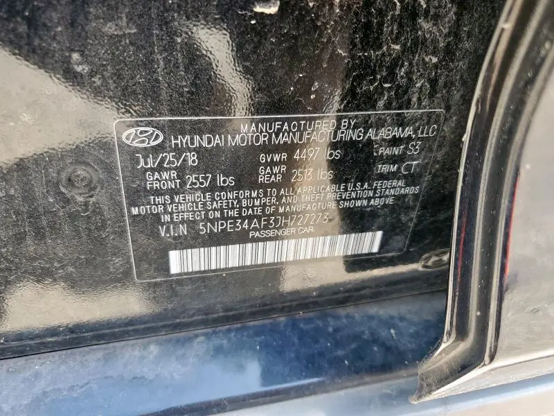 2018 HYUNDAI SONATA SPORT  