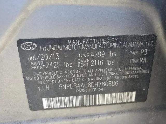 2013 HYUNDAI SONATA GLS  