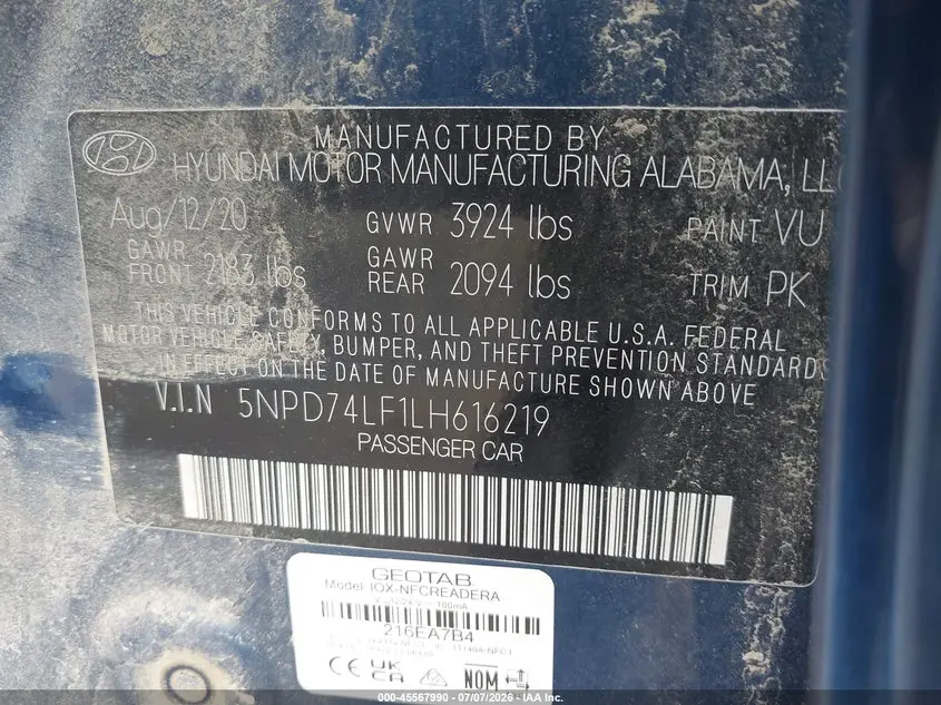 2020 HYUNDAI ELANTRA SE