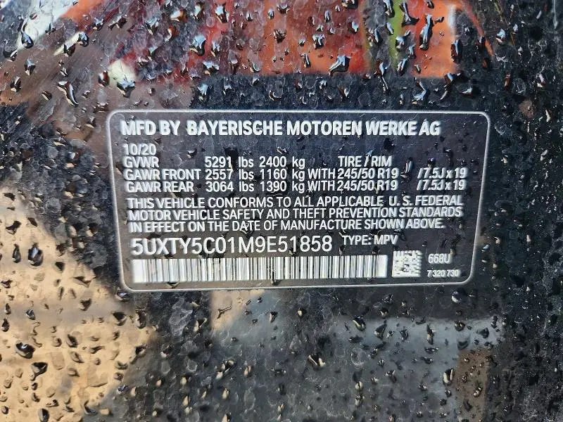 2021 BMW X3 XDRIVE30I  
