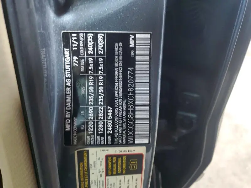 2012 MERCEDES-BENZ GLK 350 4MATIC  