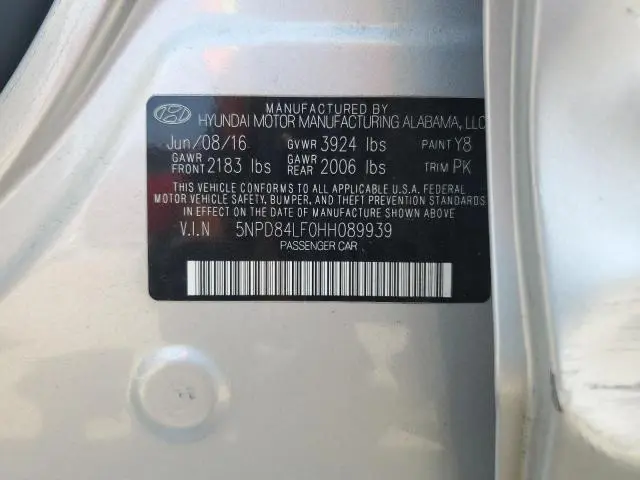 2017 HYUNDAI ELANTRA SE  