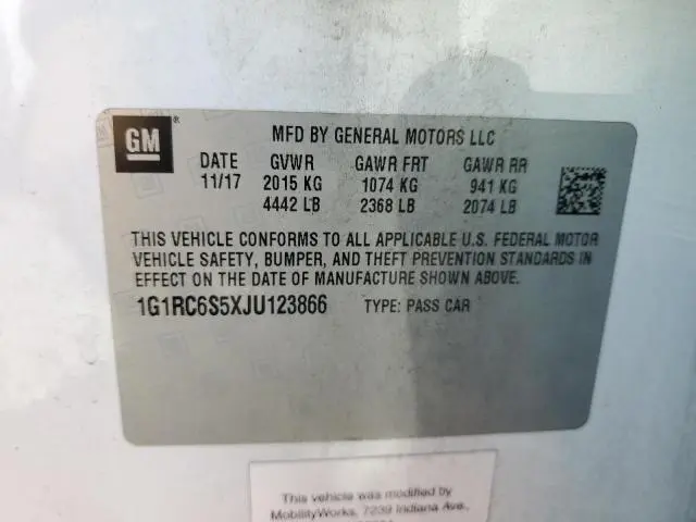 2018 CHEVROLET VOLT LT