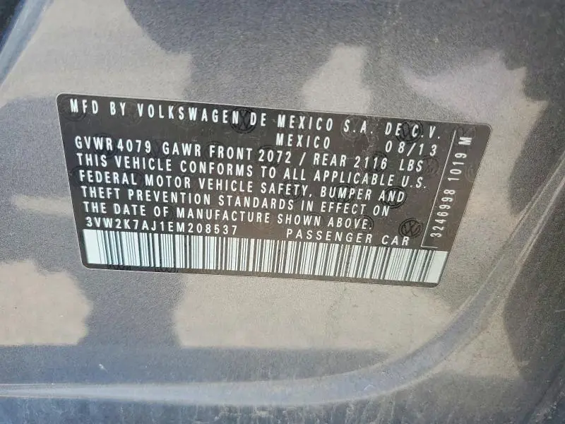 2014 VOLKSWAGEN JETTA BASE  
