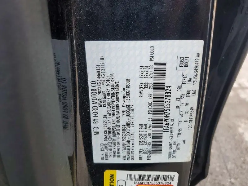 2014 FORD FUSION SE  
