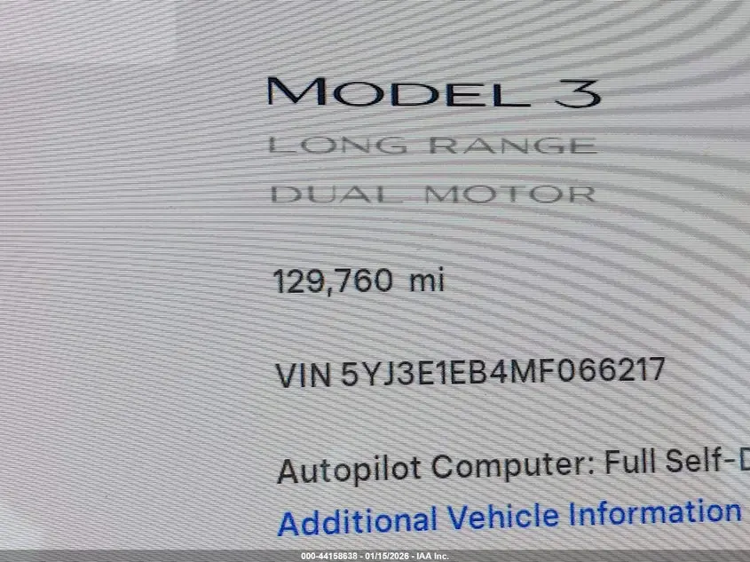 2021 TESLA MODEL 3 LONG RANGE DUAL MOTOR ALL-WHEEL DRIVE