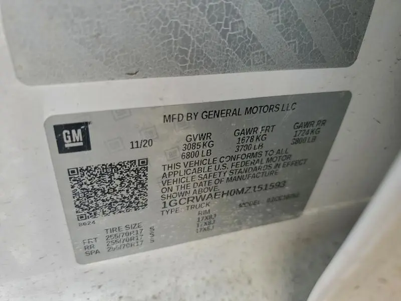 2021 CHEVROLET SILVERADO C1500  