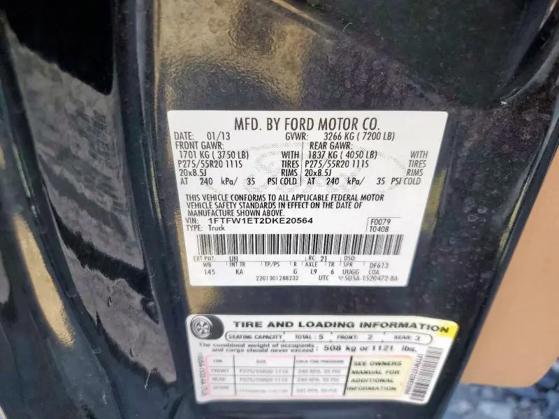 2013 FORD F150 SUPERCREW  