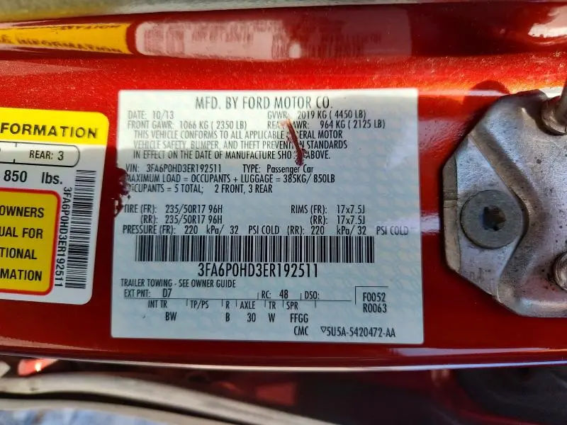2014 FORD FUSION SE  