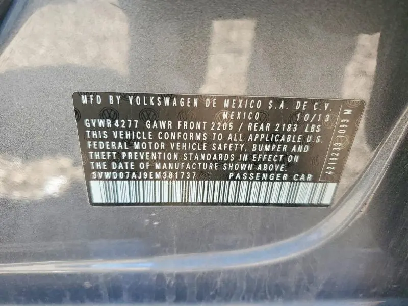 2014 VOLKSWAGEN JETTA SE  