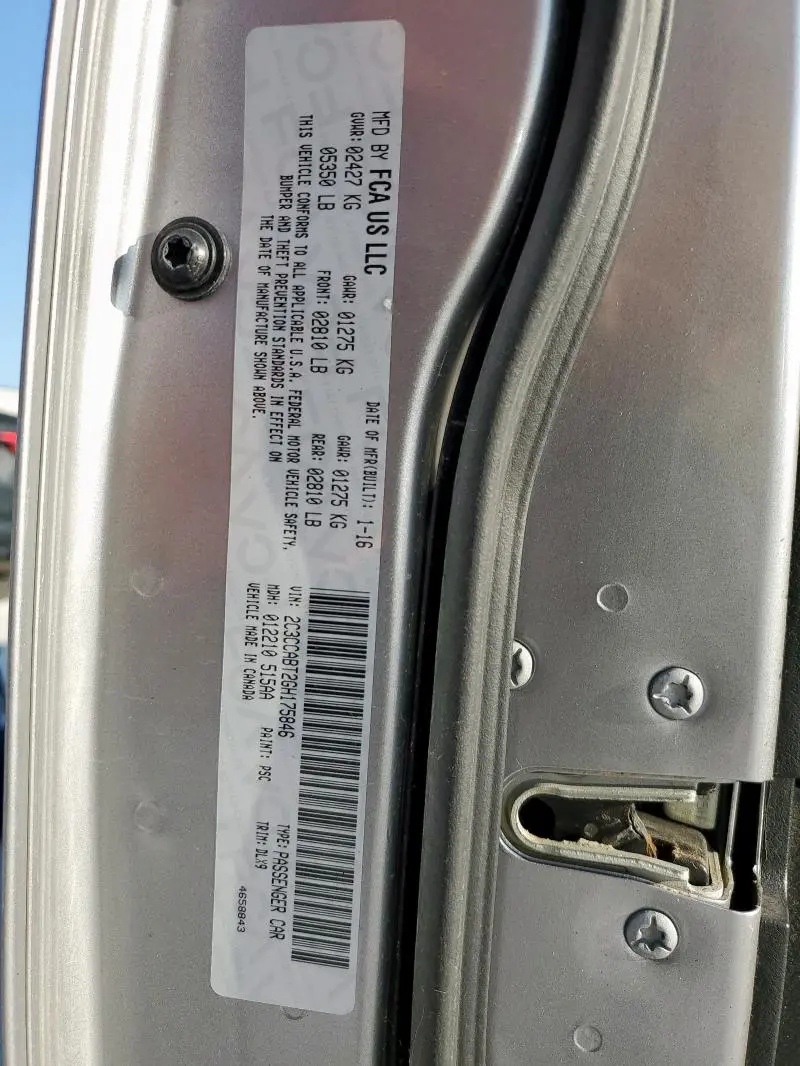 2016 CHRYSLER 300 S  