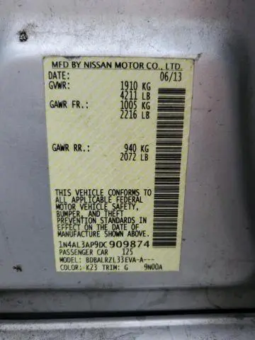 2013 NISSAN ALTIMA 2.5  