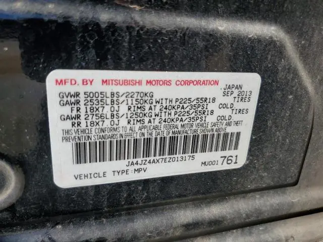 2014 MITSUBISHI OUTLANDER GT  