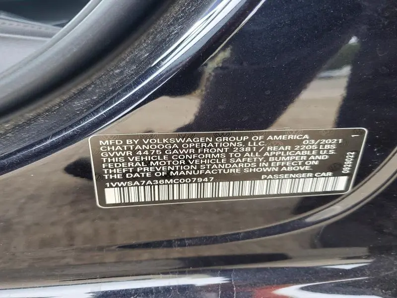 2021 VOLKSWAGEN PASSAT SE  