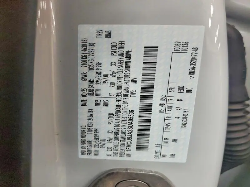 2025 FORD ESCAPE PLATINUM  