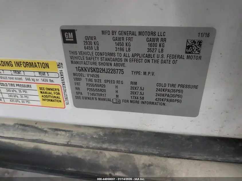 2017 GMC ACADIA LIMITED  