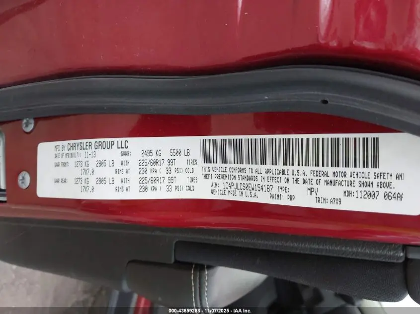 2014 JEEP CHEROKEE LATITUDE