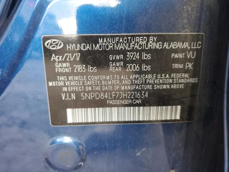 2018 HYUNDAI ELANTRA SEL  