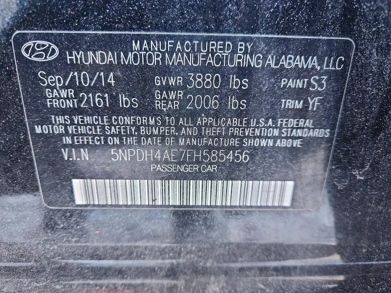 2015 HYUNDAI ELANTRA SE  