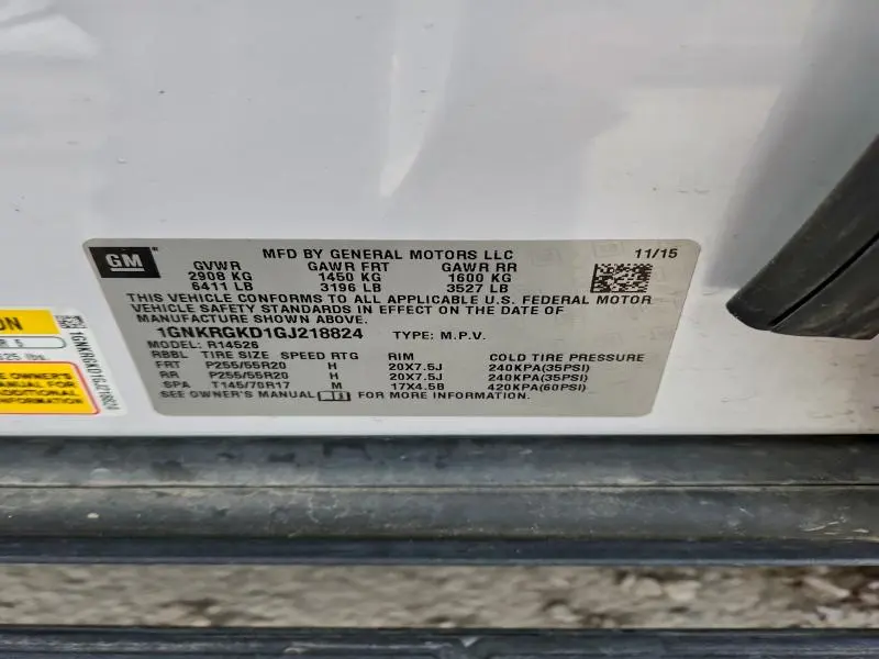 2016 CHEVROLET TRAVERSE LT  