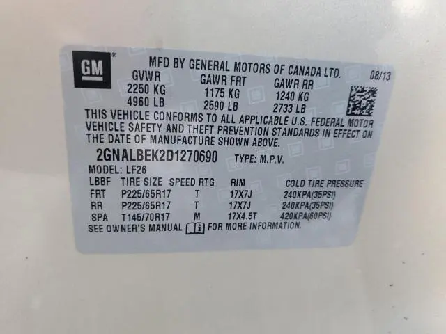 2013 CHEVROLET EQUINOX LS  