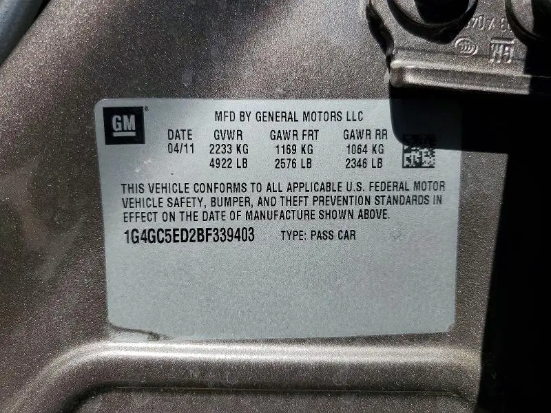 2011 BUICK LACROSSE CXL  