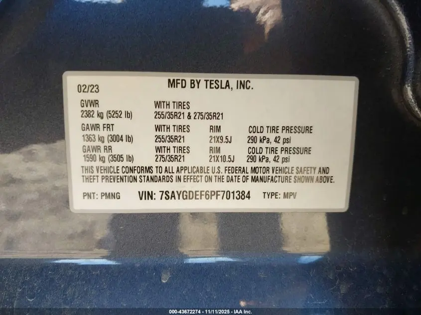 2023 TESLA MODEL Y PERFORMANCE DUAL MOTOR ALL-WHEEL DRIVE