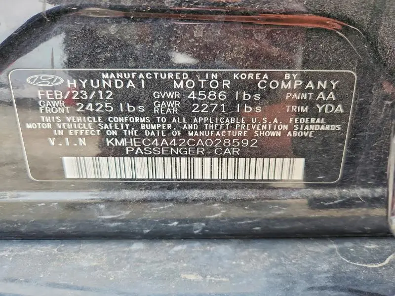 2012 HYUNDAI SONATA HYBRID  