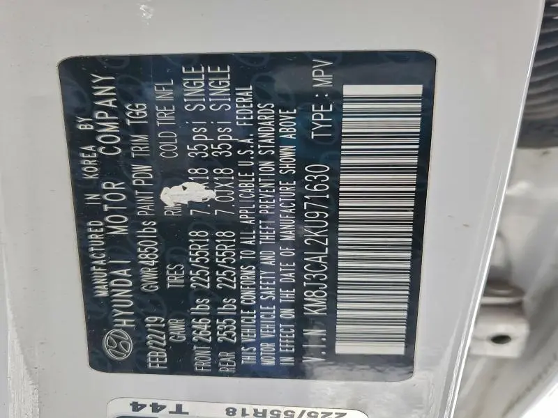 2019 HYUNDAI TUCSON LIMITED  