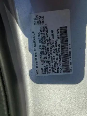 2018 HONDA ODYSSEY ELITE  