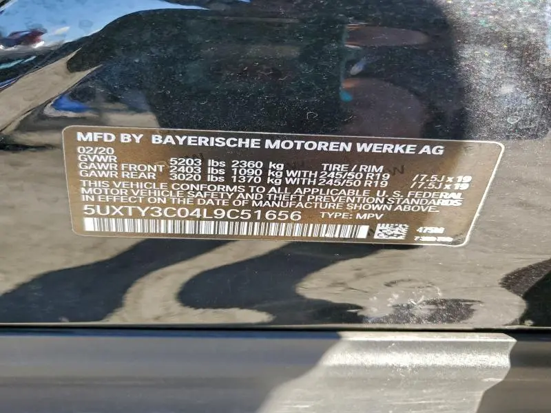 2020 BMW X3 SDRIVE30I  