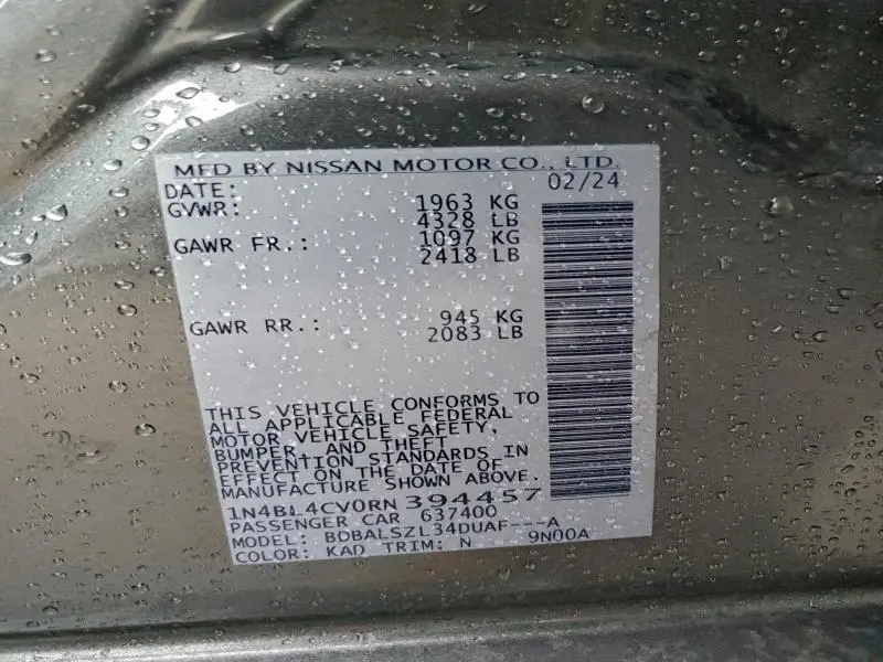 2024 NISSAN ALTIMA SR  