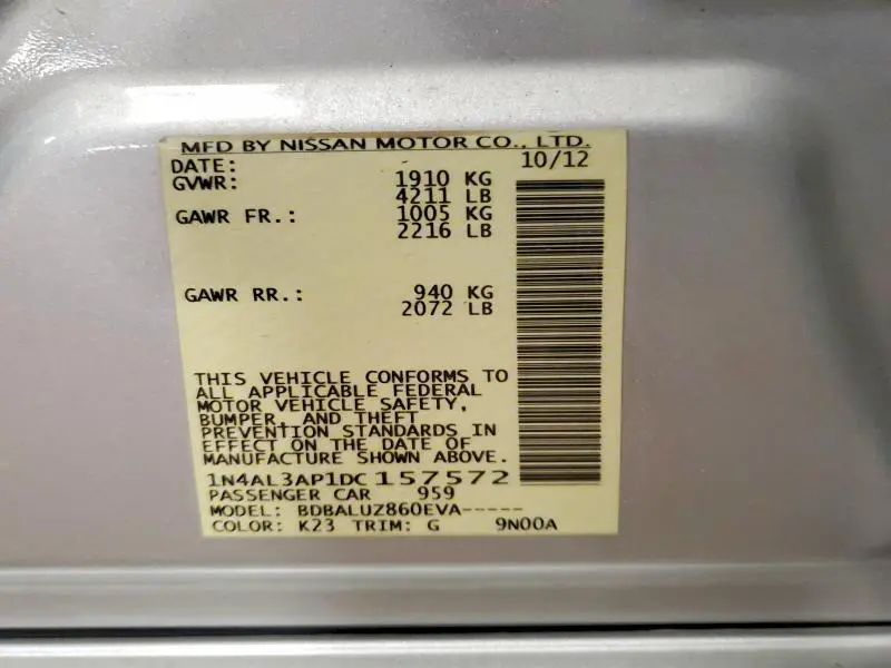 2013 NISSAN ALTIMA 2.5  